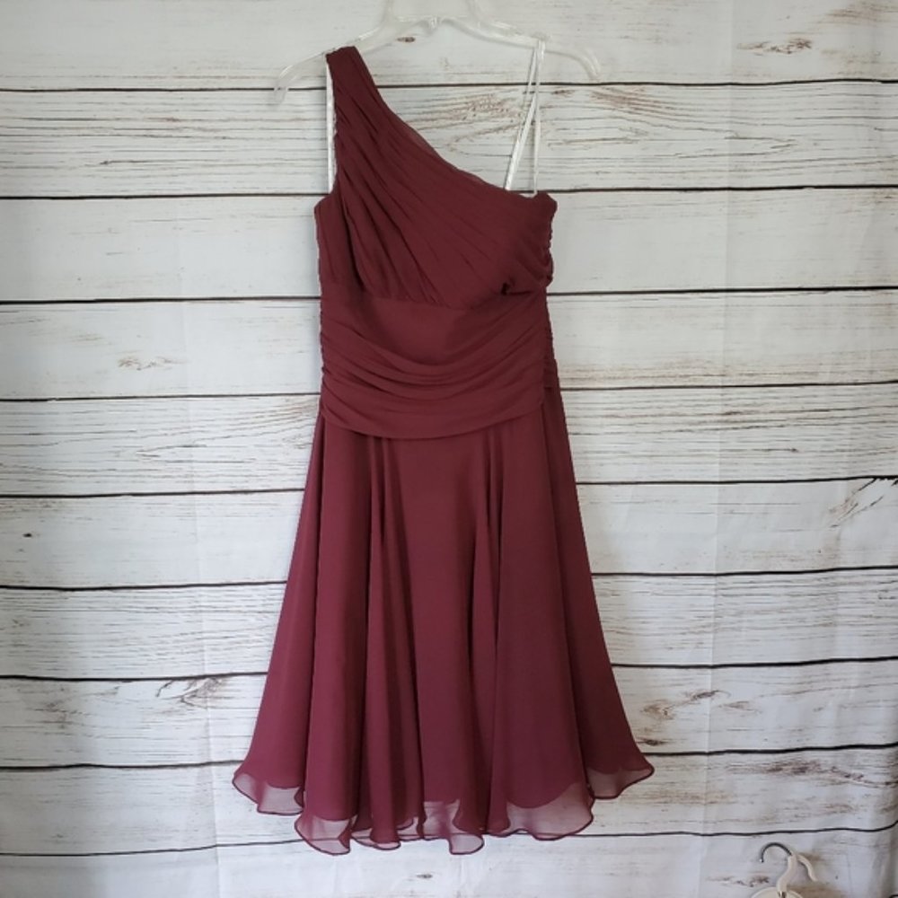 B2 | One Shoulder Sleeveless Chiffon Formal Dress